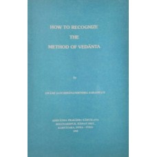 How to Recognize the Method of Vedanta